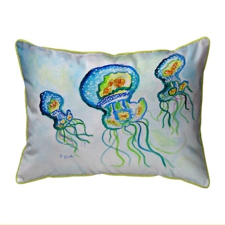 Betsy Drake ZP1039 20 X 24 In. Three Jellyfish Extra Large Zippered Pillow